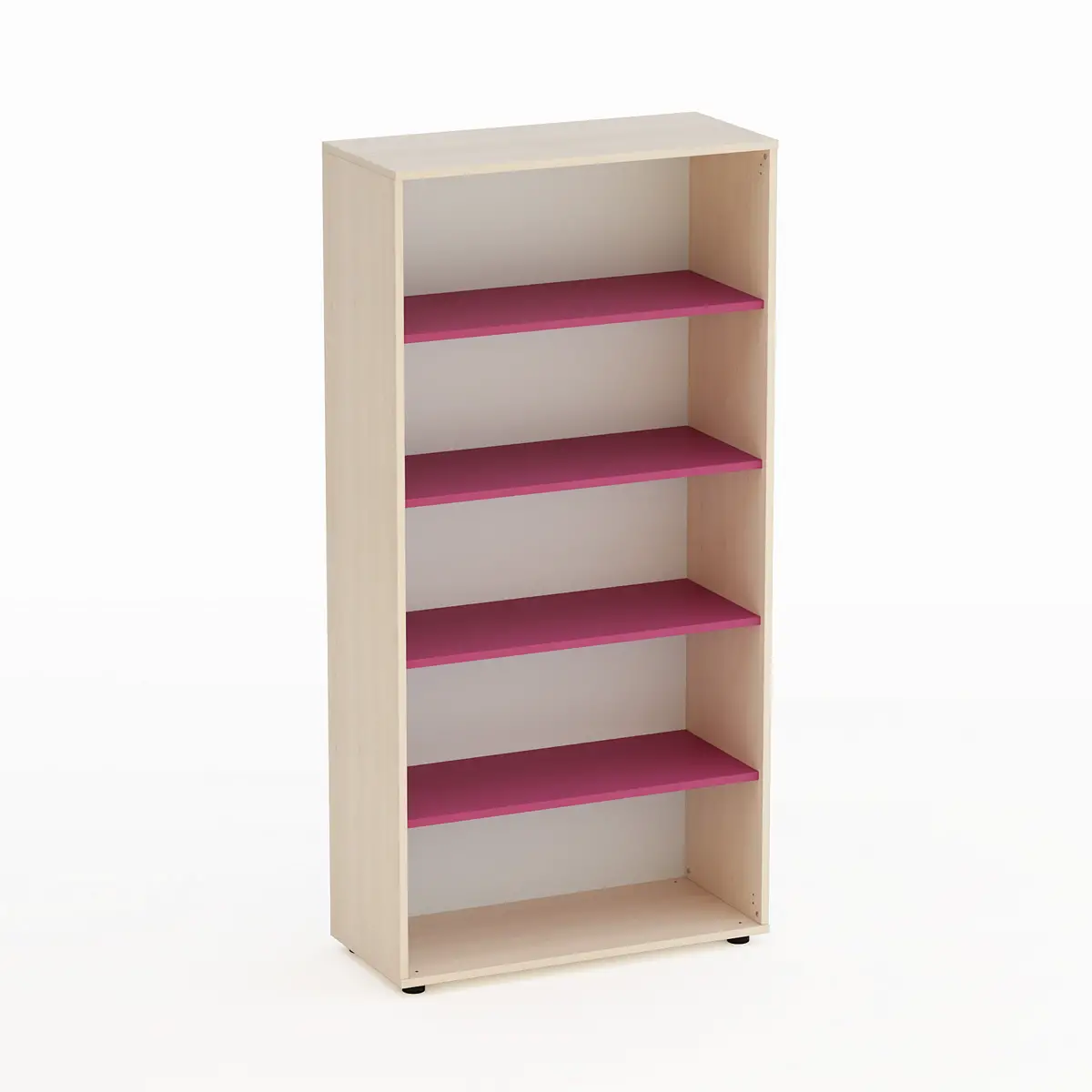 Mobile Kubò Betulla Colonna 5 Vani 180 Cm - Ripiani Fucsia | Conforme CAM - Arredo Nido e Infanzia