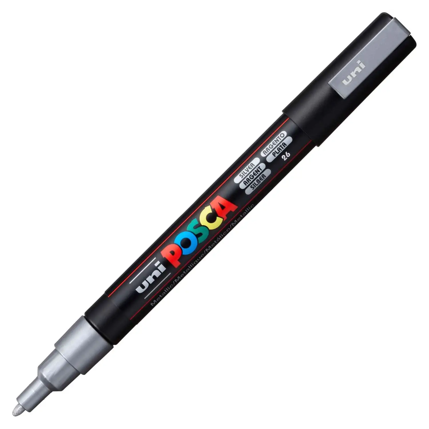 Pennarello Uni Posca - Punta Fine 0,9-1,3 mm – Argento - Pennarelli