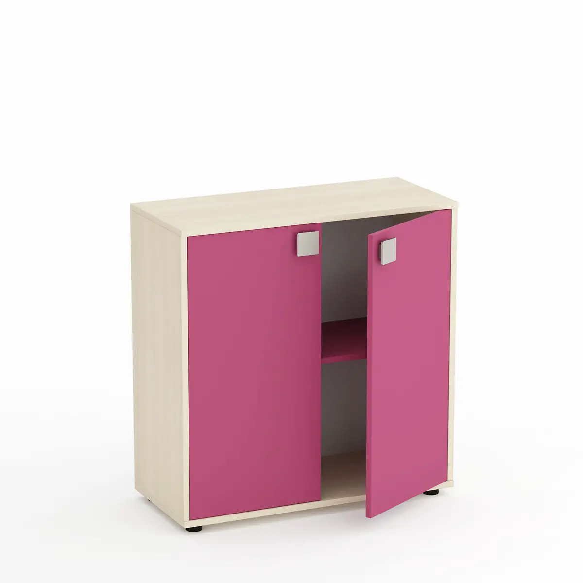 Mobile Kubò Betulla 2 Ante H 90 Cm. Fucsia - Conforme CAM - Arredo Nido e Infanzia