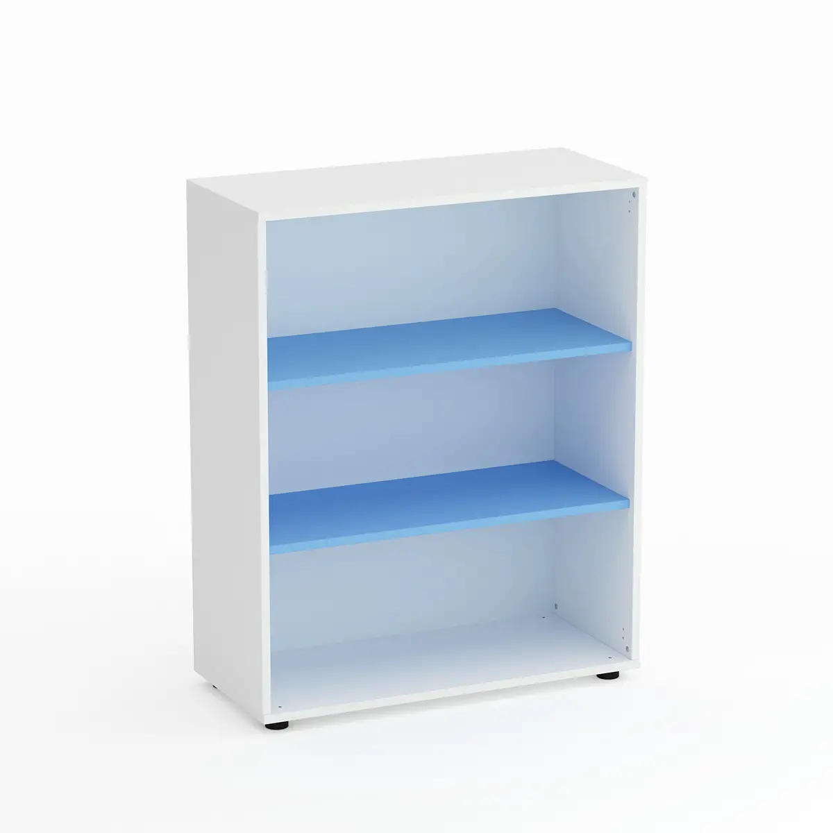 Mobile Scuola Kubò Bianco a Giorno H 110 cm – Ripiani Blu Orizzonte | Conforme CAM - Arredo scuola dell'obbligo