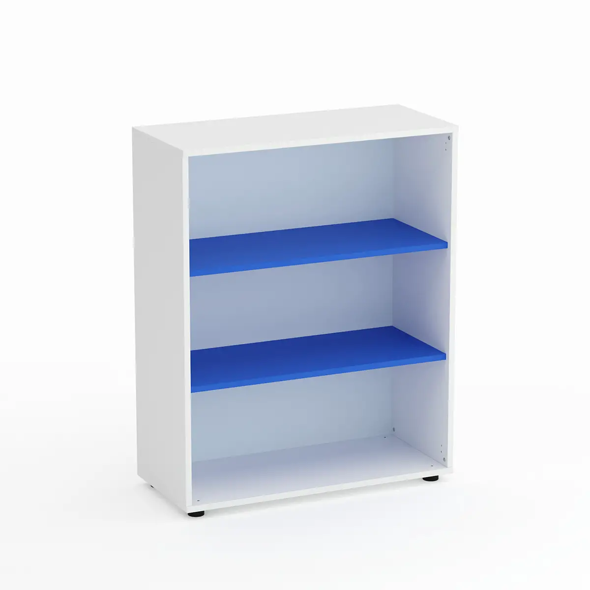Mobile Scuola Kubò Bianco a Giorno H 110 cm – Ripiani Azzurri | Conforme CAM - Arredo scuola dell'obbligo
