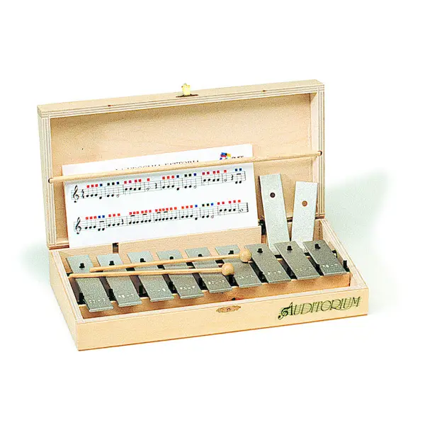 Metallofono 9 Note in Bauletto – Metallofono Soprano Diatonico con 2 Battenti - Educazione musicale