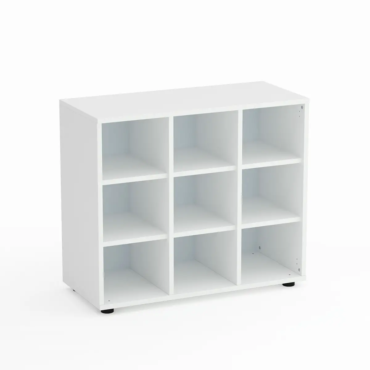 Mobile Scuola Kubò Bianco – 9 Caselle con Ripiani Bianchi H 75 cm | Conforme CAM - Arredo scuola dell'obbligo