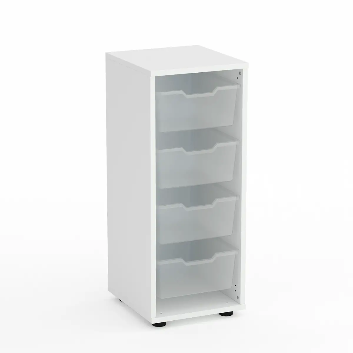 Mobile Scuola Kubò Bianco con 4 Tiretti Alti Altezza 90 cm. - Conforme CAM - Arredo scuola dell'obbligo