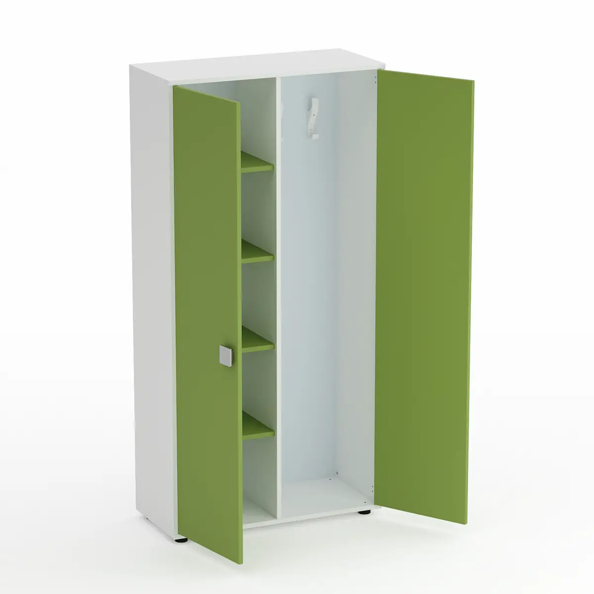 Mobile Spogliatoio Kubò Bianco, Ante Verde Kiwi - Arredo scuola dell'obbligo