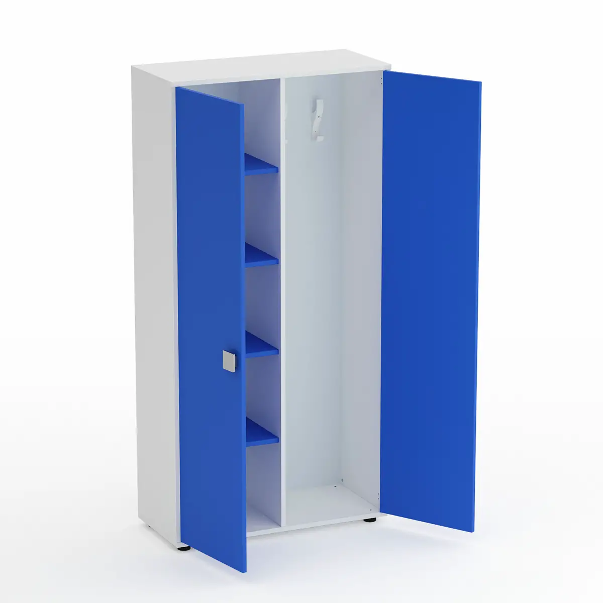 Mobile Spogliatoio Kubò Bianco, Ante Azzurro - Conforme CAM - Arredo scuola dell'obbligo