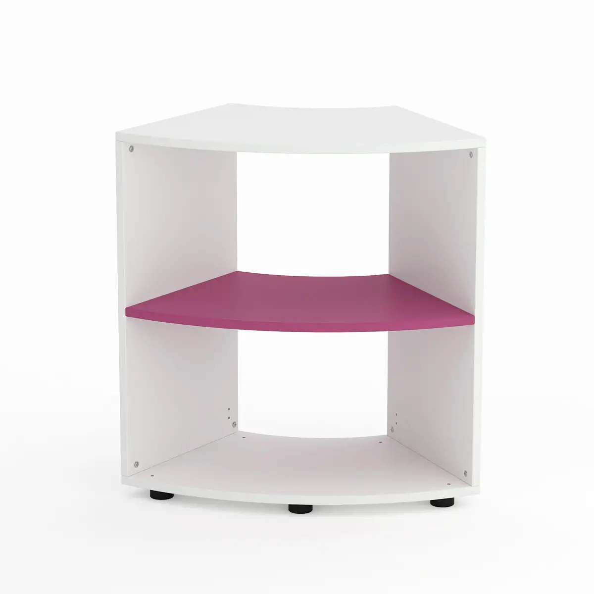 Mobile Scuola Kubò Bianco Curvo 60° H 75 cm – Ripiano Fucsia | Conforme CAM - Arredo scuola dell'obbligo