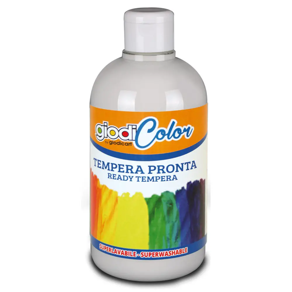 Colore a Tempera Giodicolor Bianco 500 ml – Tempera Pronta Superlavabile - Tempere