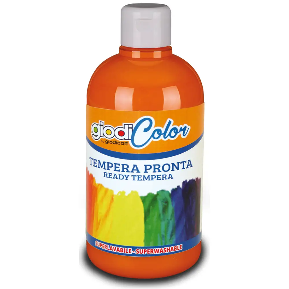 Colore a Tempera Giodicolor Arancio 500 ml – Tempera Pronta Superlavabile - Tempere