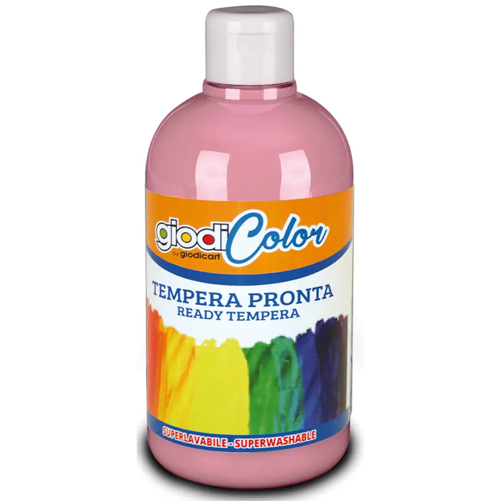 Colore a Tempera Giodicolor Rosa 500 ml – Tempera Pronta Superlavabile - Tempere