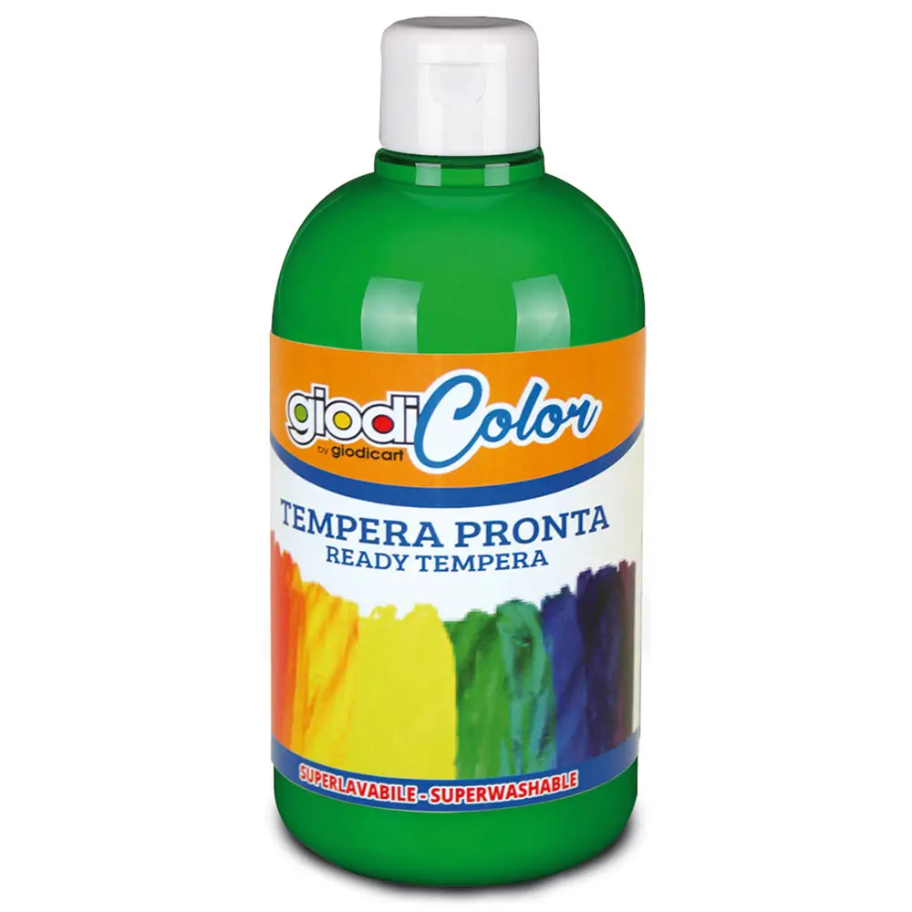 Colore a Tempera Giodicolor Verde 500 ml – Tempera Pronta Superlavabile - Tempere