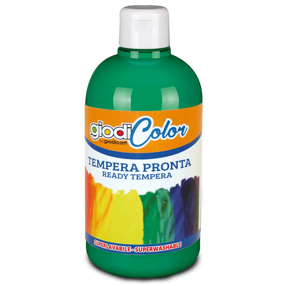 Colore a Tempera Giodicolor Smeraldo 500 ml – Tempera Pronta Superlavabile - Tempere
