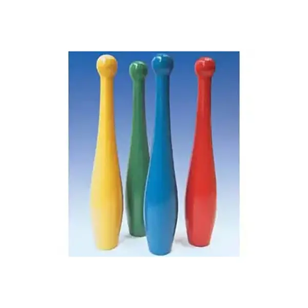 Set 4 Clave Legno Colorate cm. 31 - Attrezzature sportive