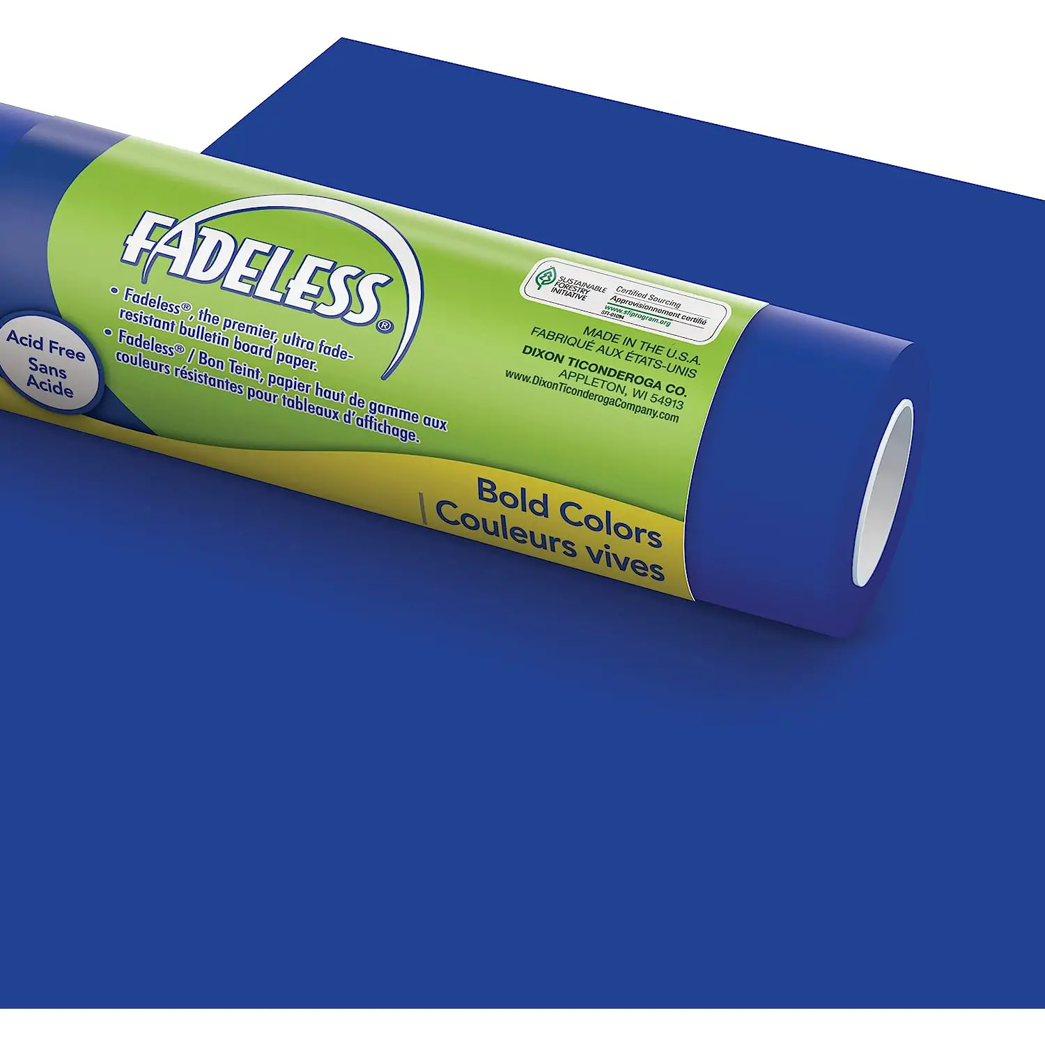 Carta per Sfondi Blu Royal 122 x 3,6 m – Rotolo di Carta per Scenografie e Fondali - Carta e cartoncino