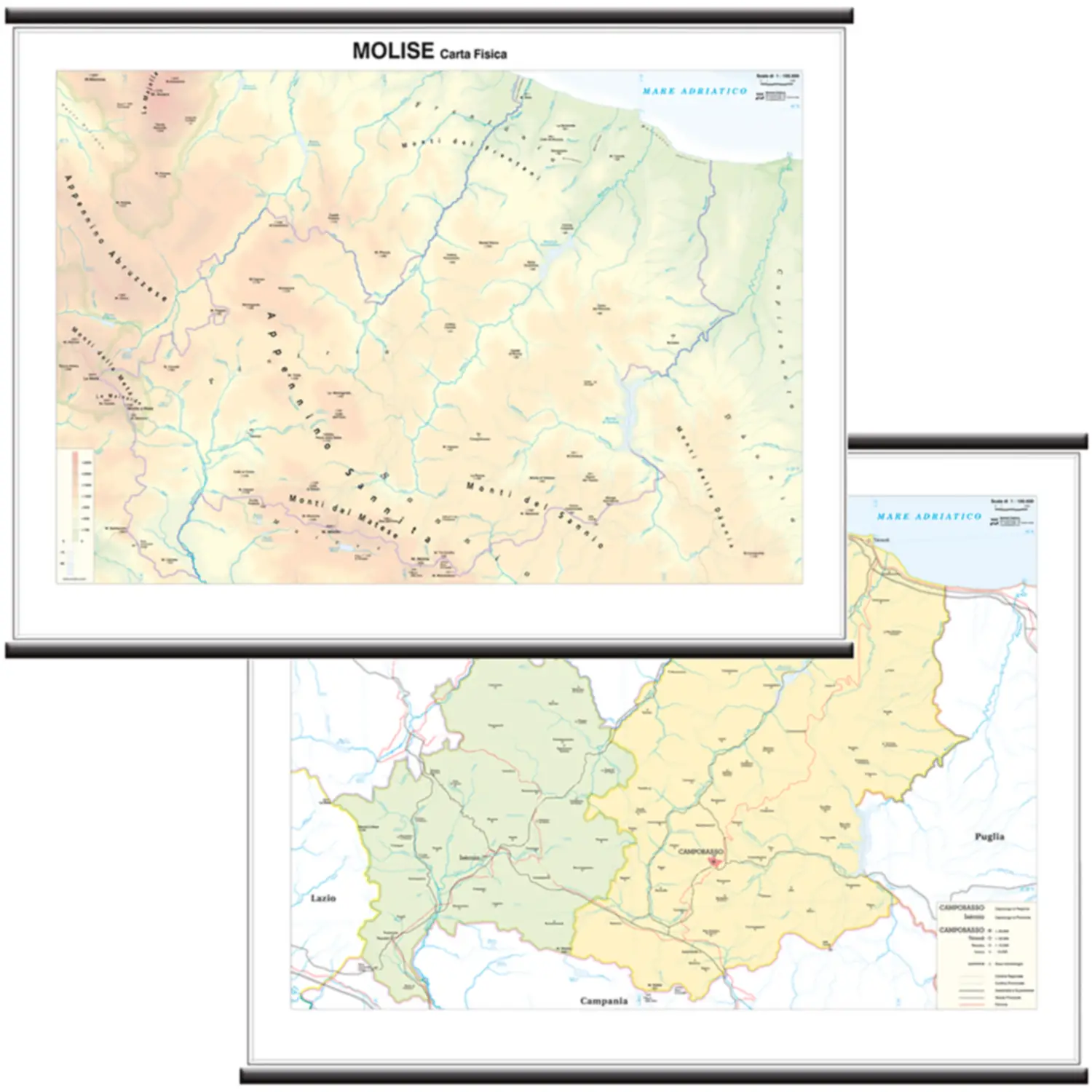 Carta Geografica Regionale Molise - Geografia e scienze naturali