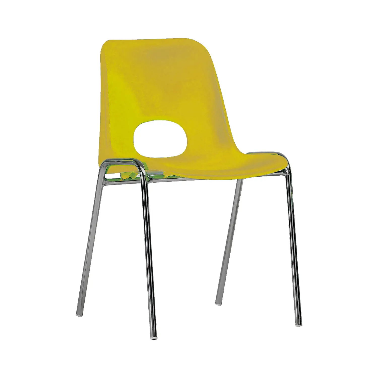 Sedia Impilabile Kastilene H 46 Cm - Gialla, Per Ambienti Scolastici - Sedie in plastica