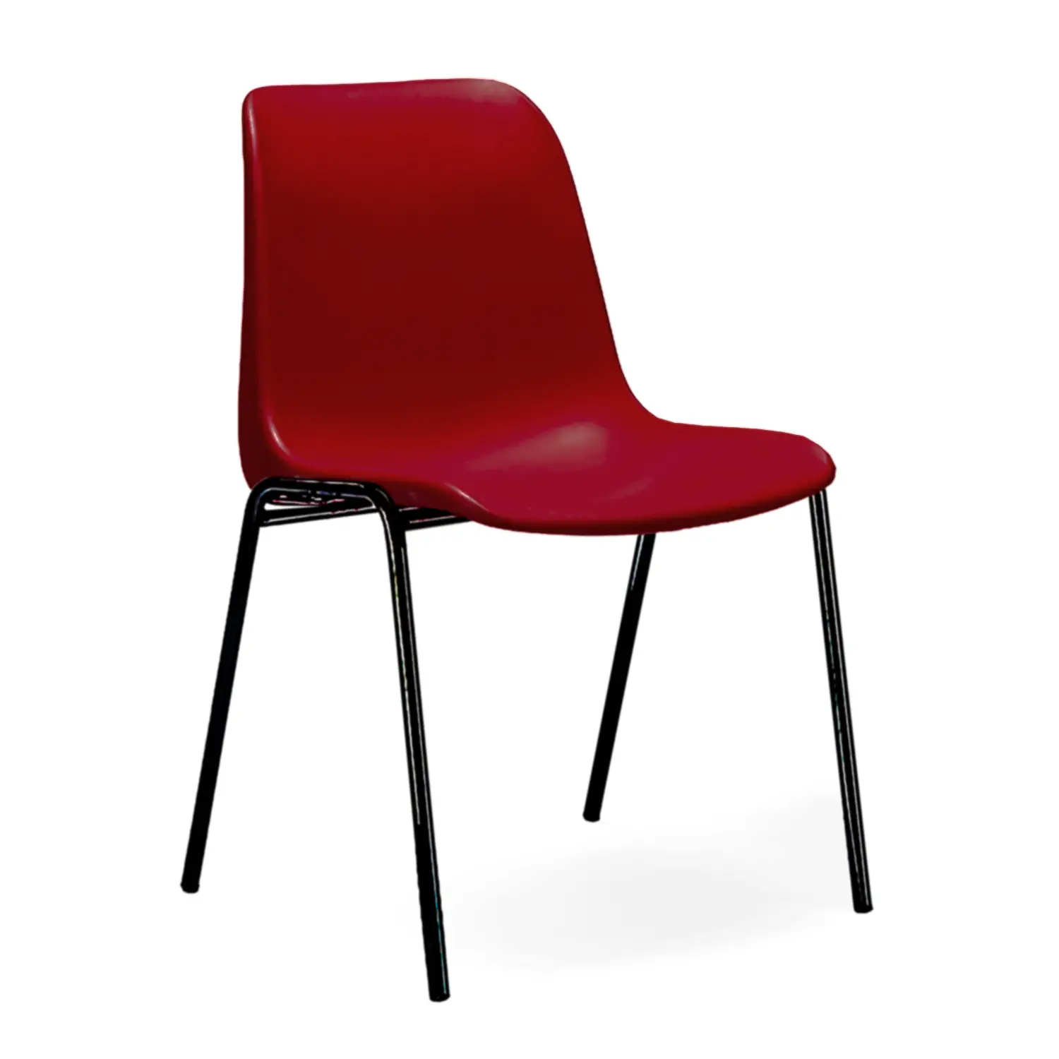 Sedia per Adulti Impilabile Helene Altezza 46 cm Bordeaux - Sedie in plastica
