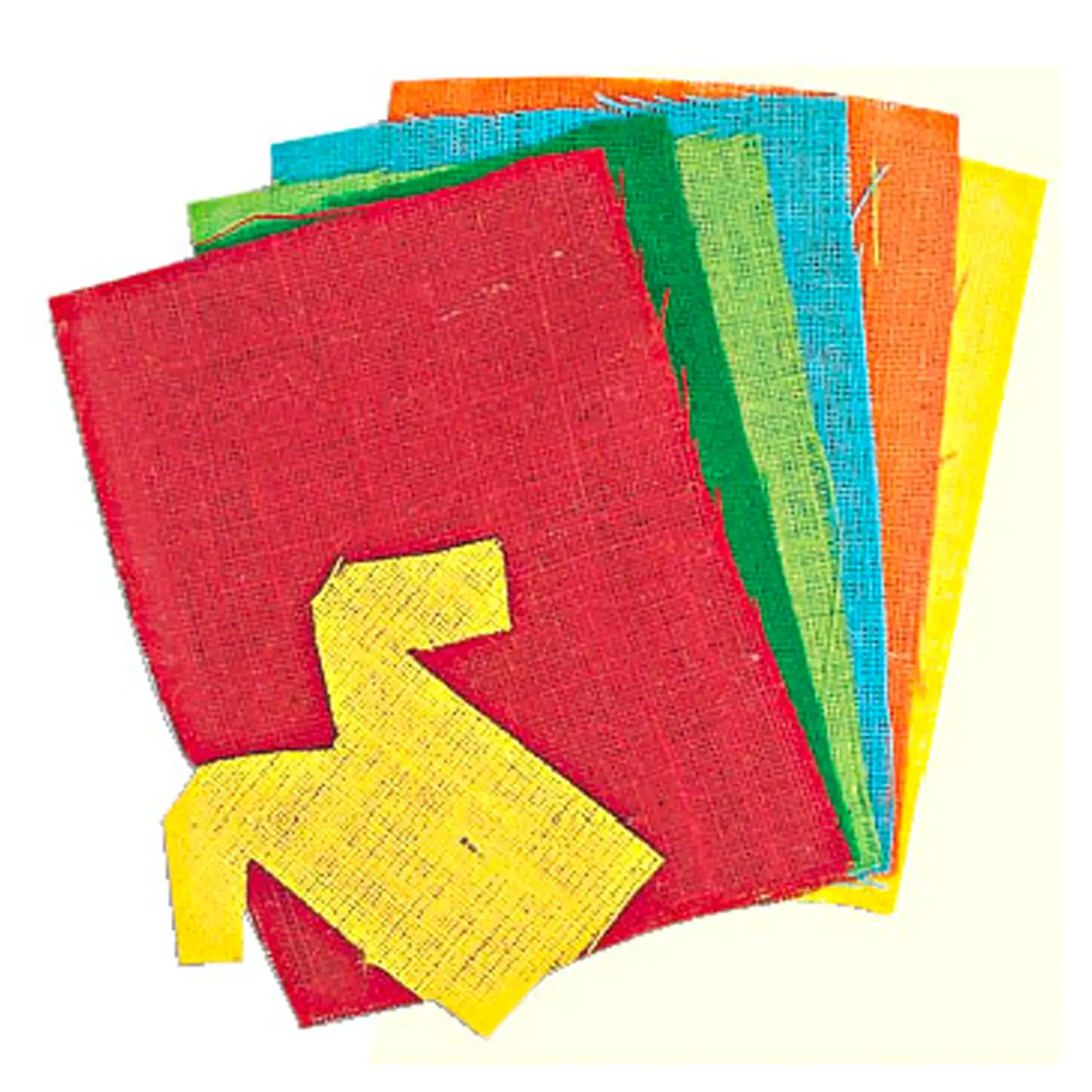 Telo in Canapa Naturale Colorata – 6 Colori Assortiti 31x46 cm - Tessuti e stoffe