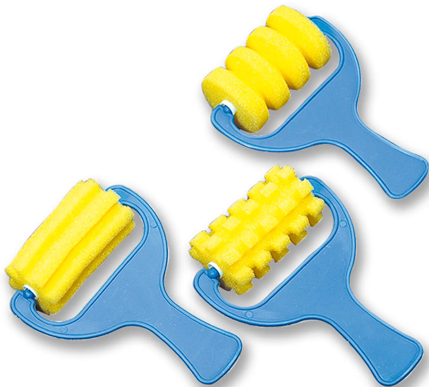 3 Rulli Spugna Decorativi Sagomati Serie 1 Motivi Lineari - Rulli, spugne e timbri