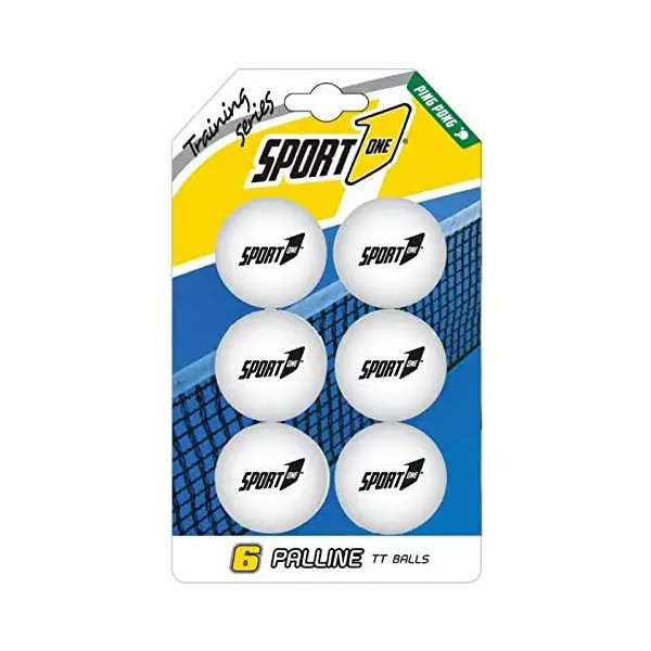 Palline da Ping Pong SPORT ONE - Blister da 6 Pezzi - Attrezzature sportive