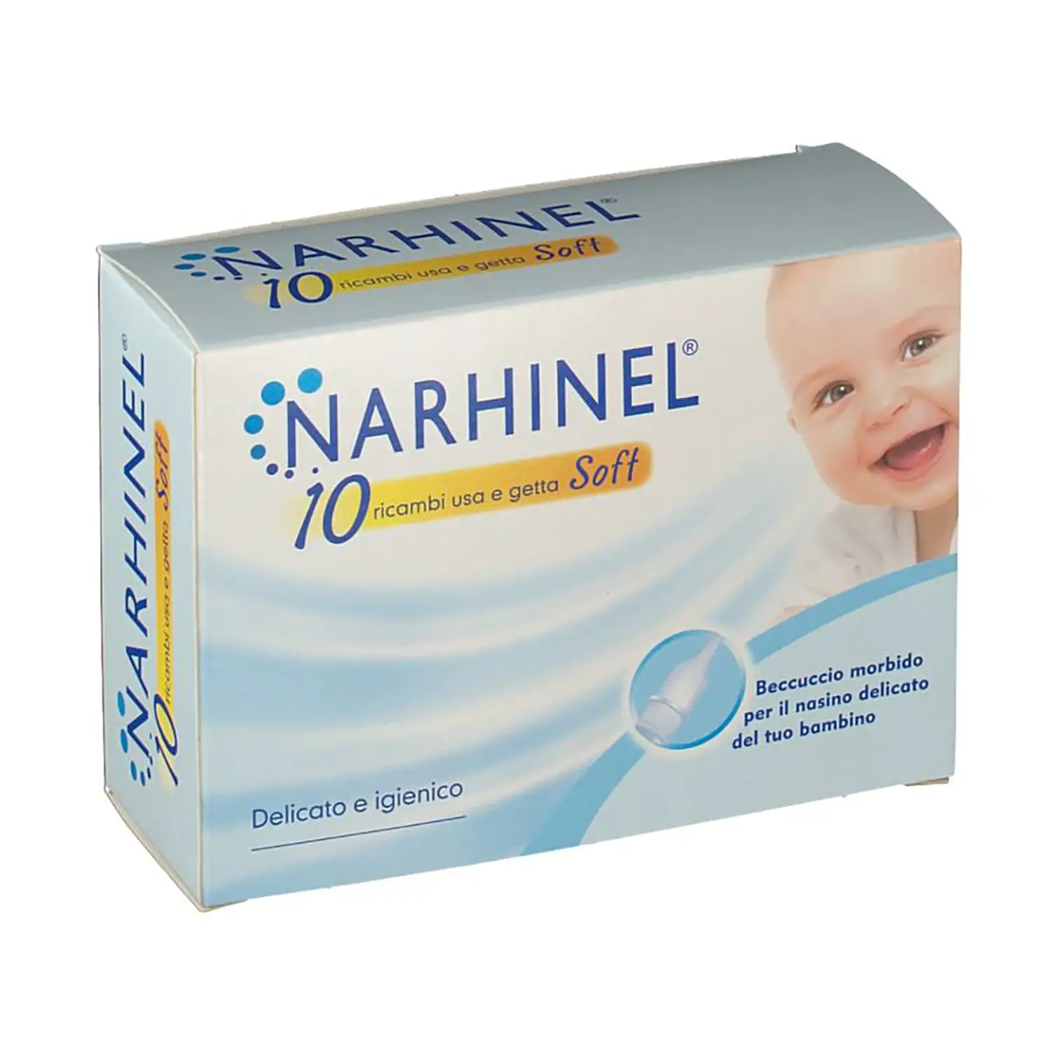 Narhinel Ricambi Soft per Aspiratore Nasale, 10 Pezzi - igiene
