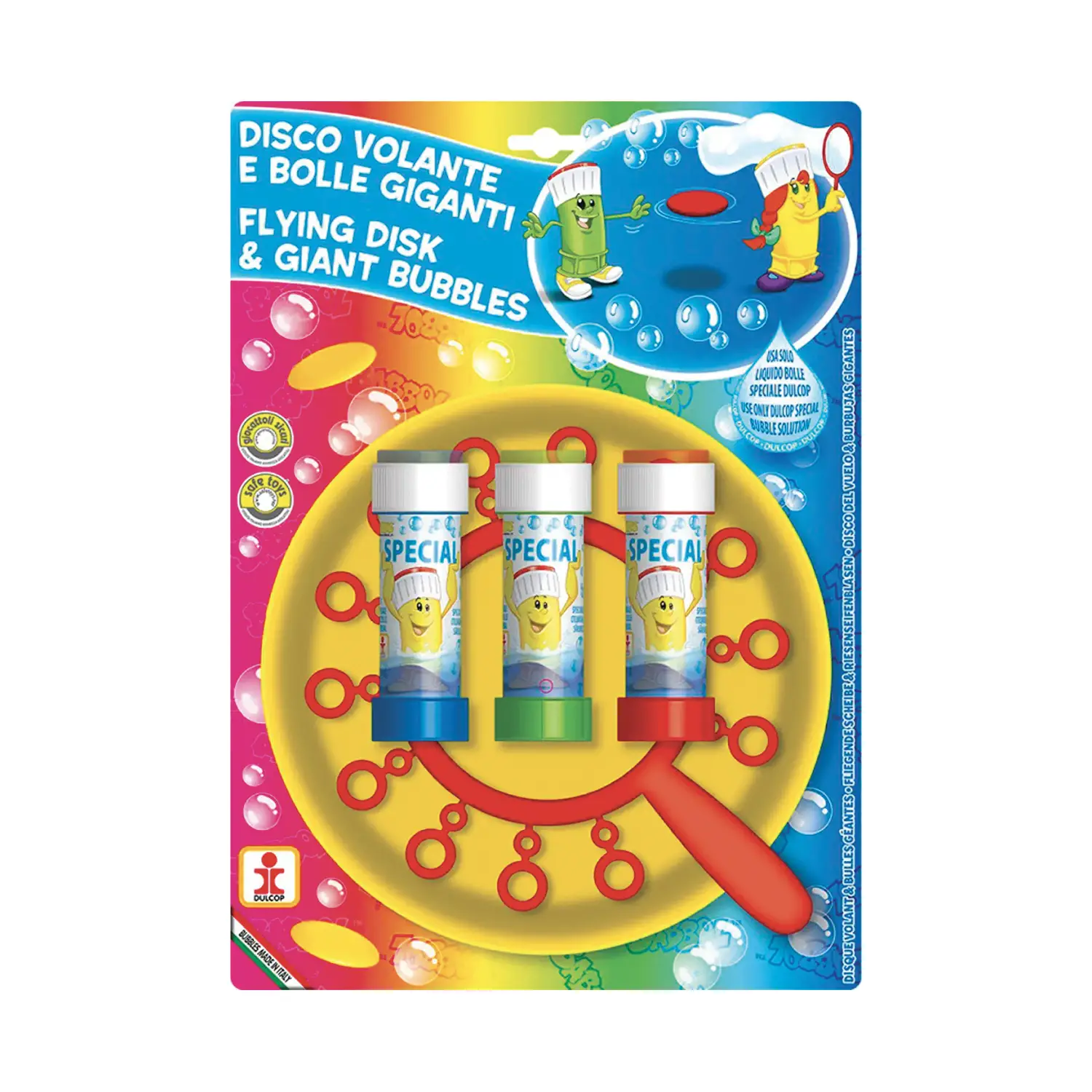 Kit Discovolante e Bolle Giganti Giocabolle – Divertimento All’Aperto - Giochi acqua e sabbia