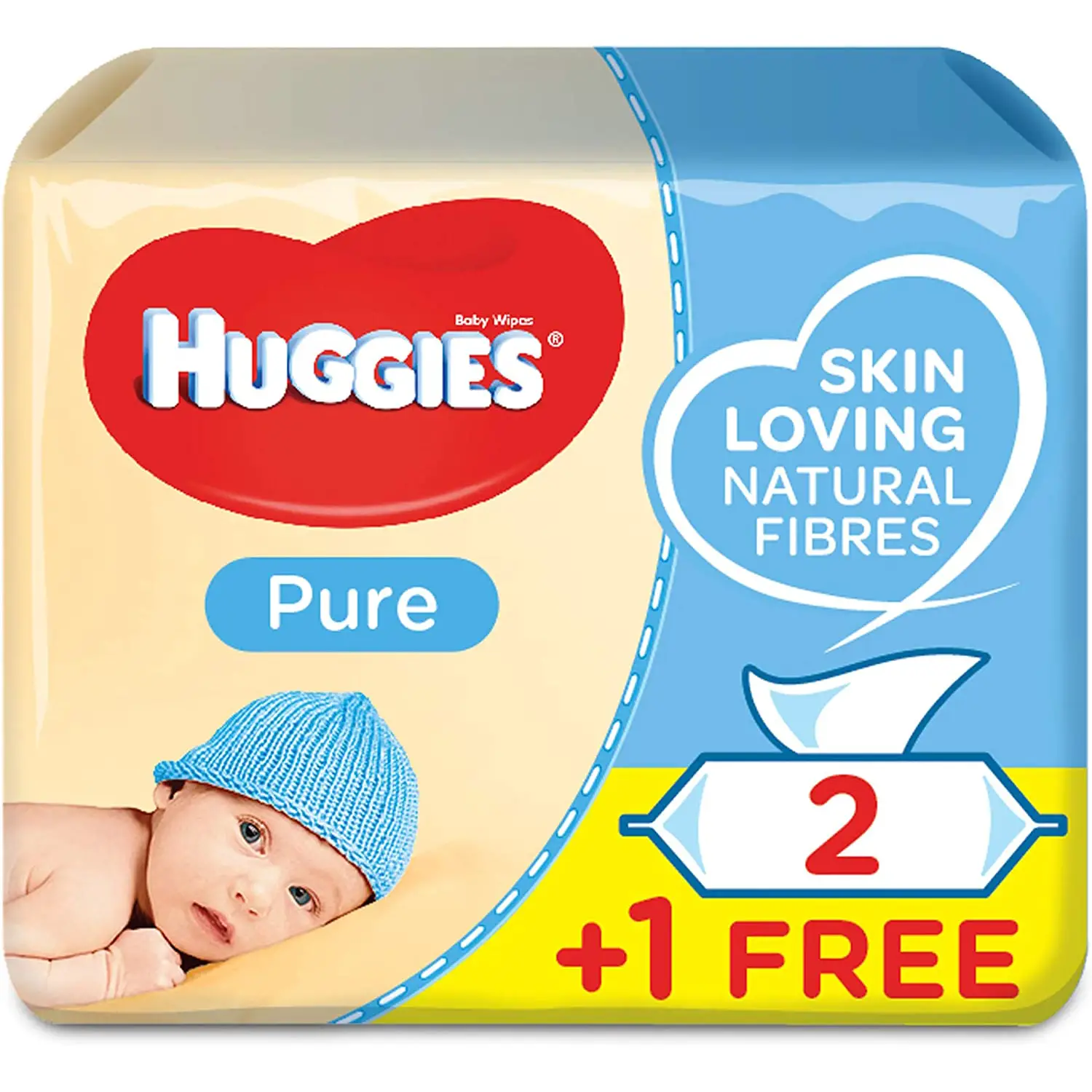 Salviettine Huggies Umidificate per Bambini Pure Pezzi 56x3 - pannolini e salviettine