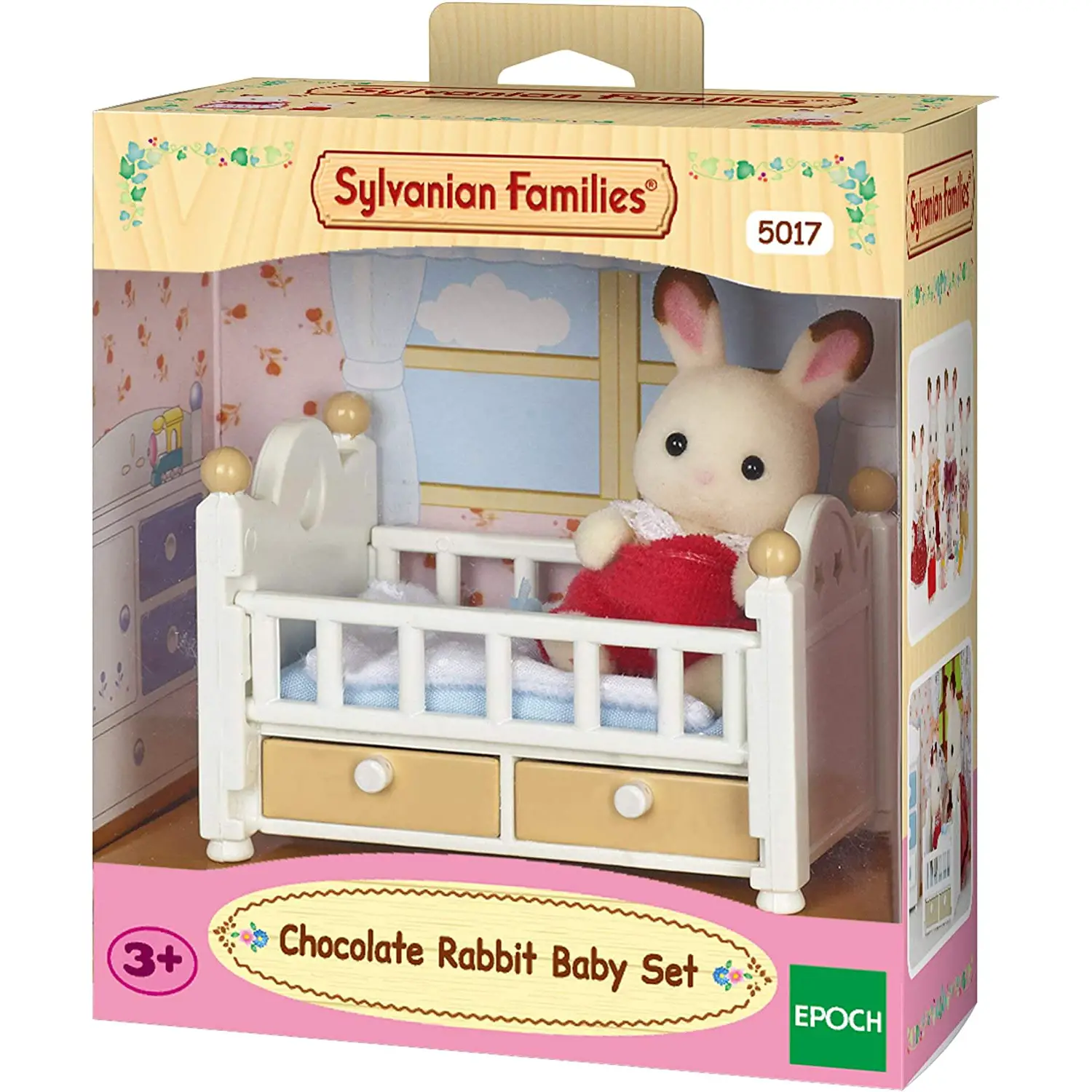 Sylvanian Families Bebè Coniglio Cioccolato con Lettino - collezionabili bambina