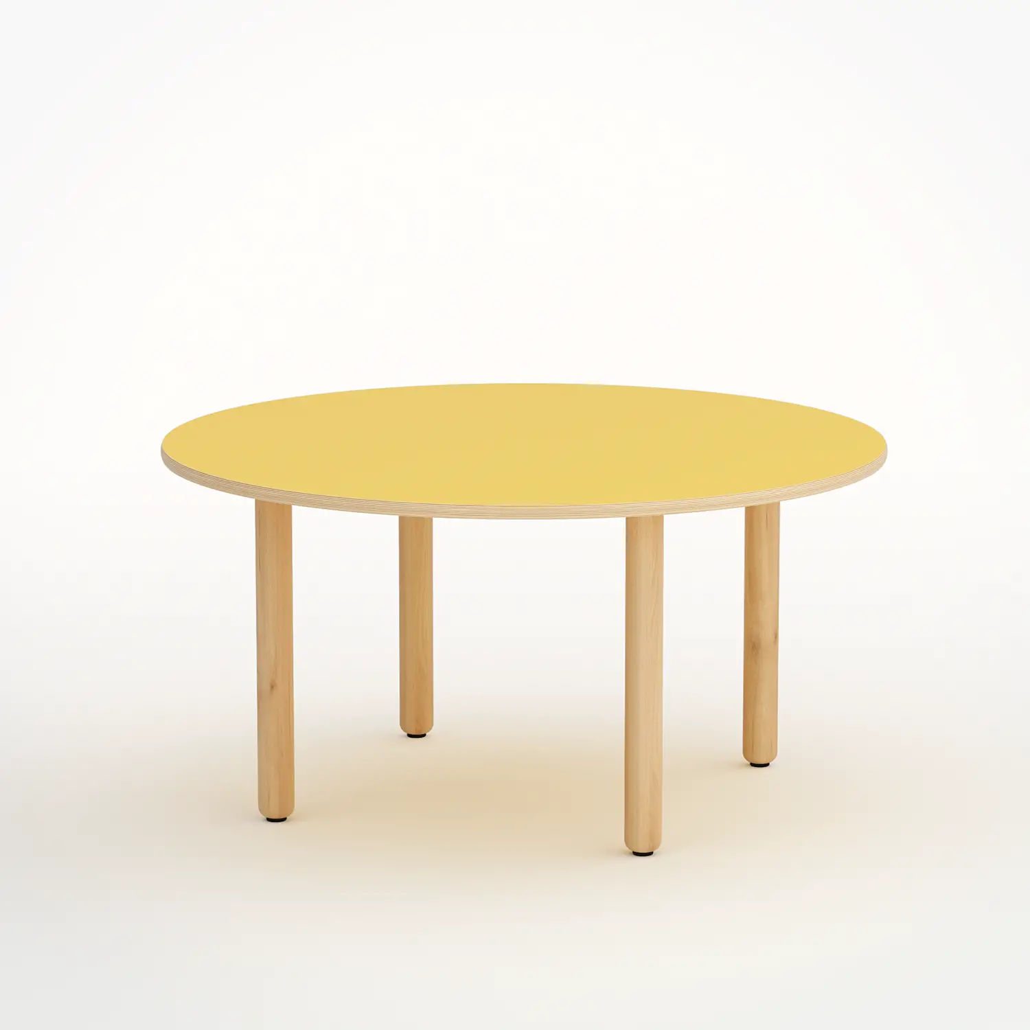 Tavolo Onda Circolare H 46 Cm - Misura 1 - Giallo Per La Scuola Nidi d'infanzia - Conforme CAM - Tavoli e Cattedre