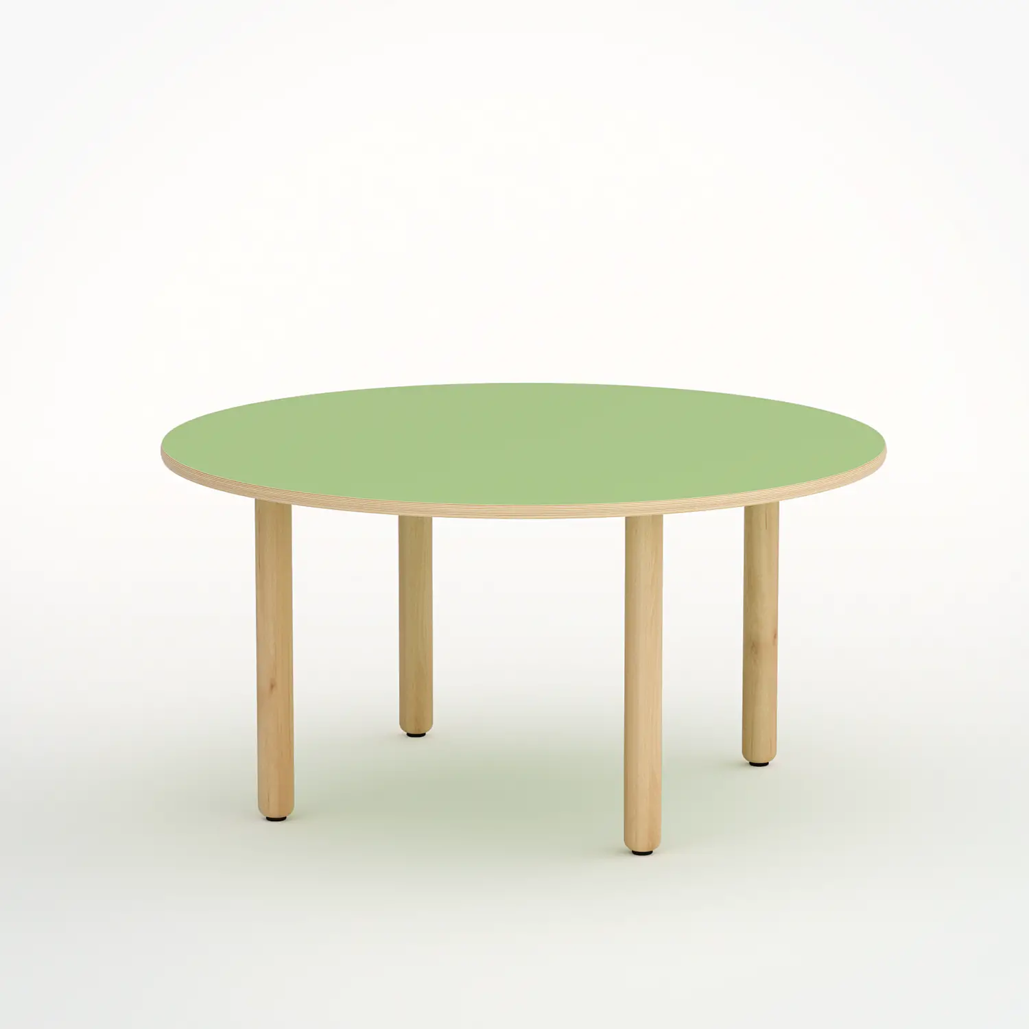Tavolo Onda Circolare H 52 Cm - Misura 2 - Verde Per La Scuola Dell'infanzia - Conforme CAM - Tavoli e Cattedre