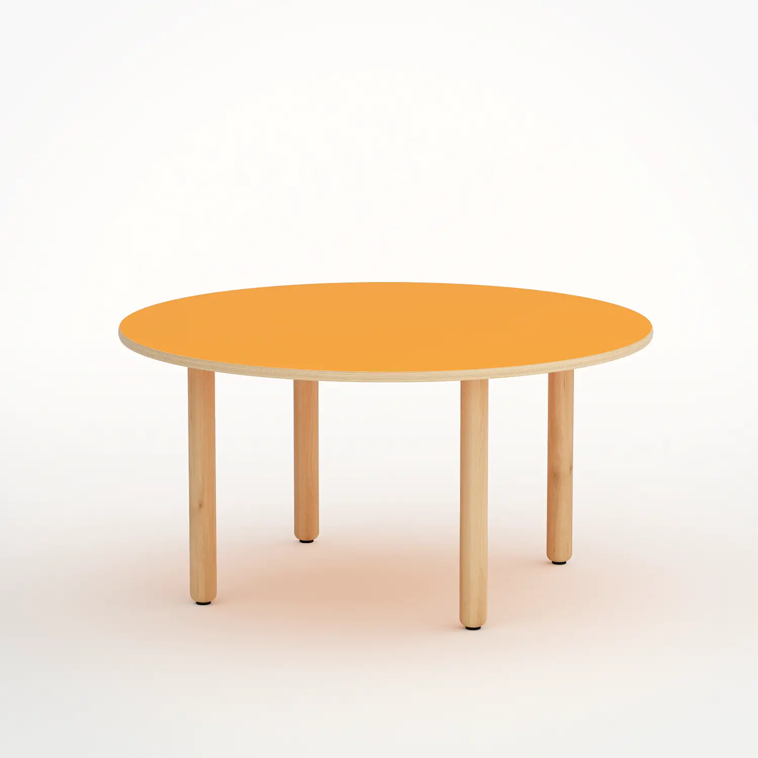 Tavolo Onda Circolare H 46 Cm - Misura 1 - Arancio Per La Scuola Nidi D'infanzia - Conforme CAM - Tavoli e Cattedre