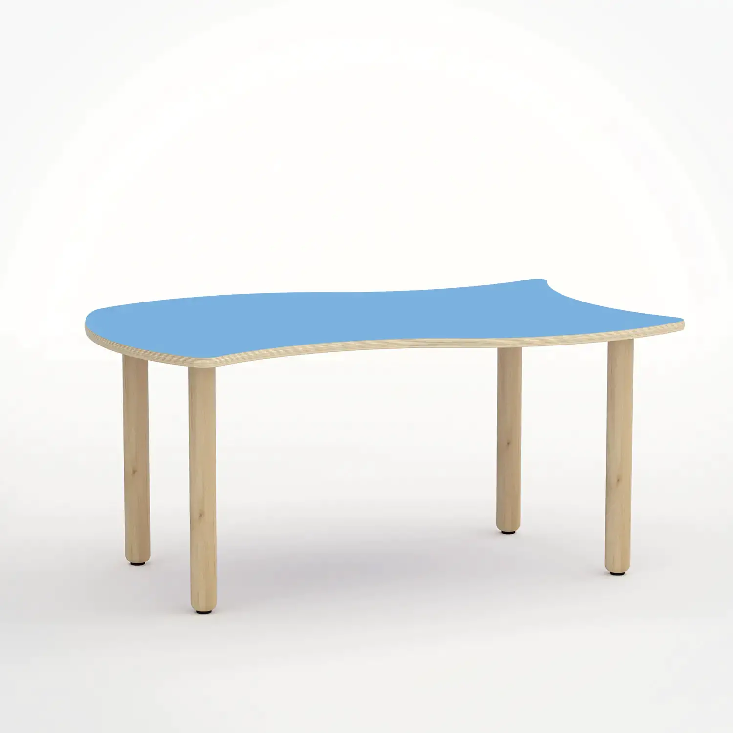 Tavolo Onda Verso H 46 Cm - Misura 1 - Blu Orizzonte Per Nidi D'infanzia - Conforme CAM - Cattedre e tavoli lavoro