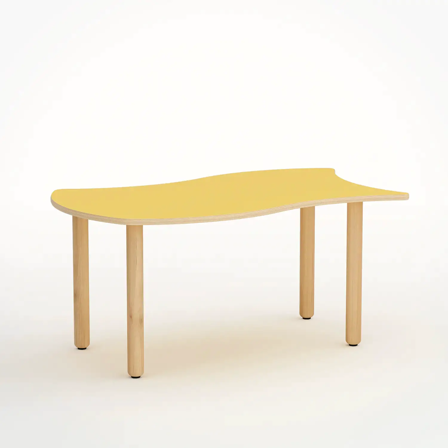 Tavolo Onda Verso H 46 Cm - Misura 1 - Giallo Per Nidi D'infanzia - Conforme CAM - Cattedre e tavoli lavoro
