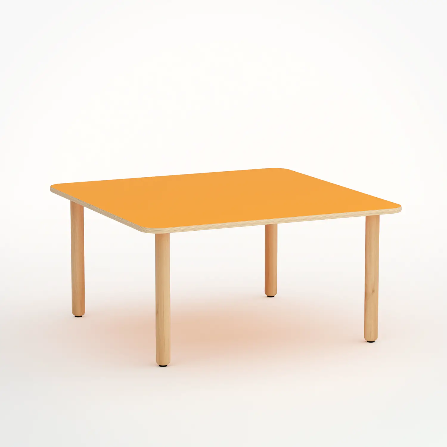 Tavolo Forma Quadrato H 52 Cm - Misura 2 - Arancio per Scuola Dell'infanzia - Conforme CAM - Tavoli e Cattedre
