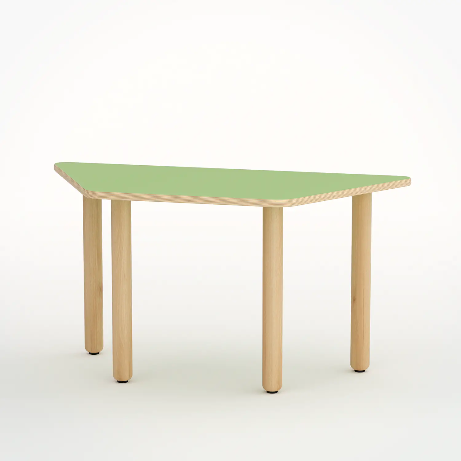 Tavolo Scuola Infanzia Trapezio Verde – Misura 2, Altezza 52 cm - Tavoli e Cattedre