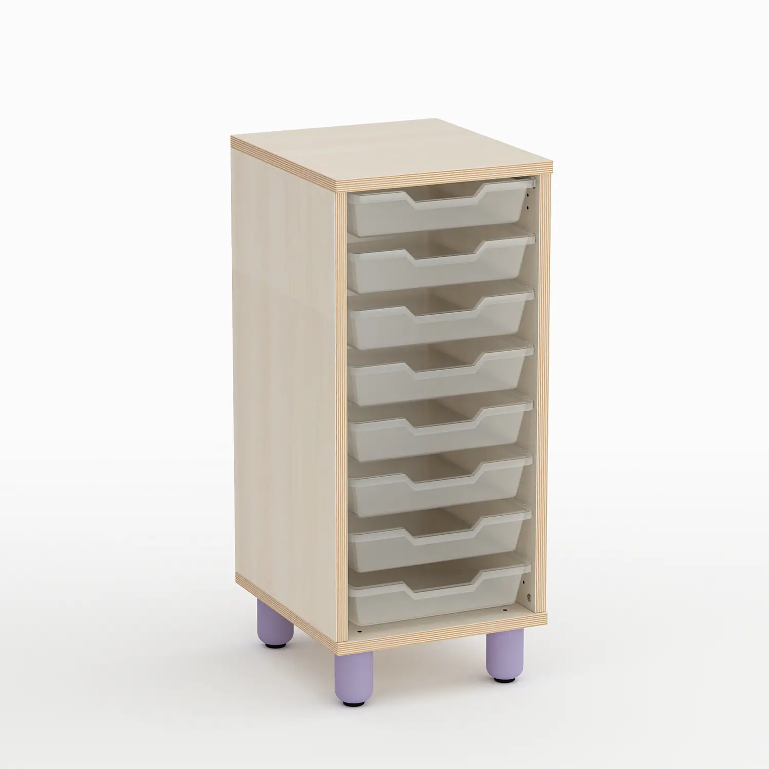 Mobile Scuola Infanzia Onda 8 Cassetti Piccoli - Conforme CAM - Arredo Nido e Infanzia