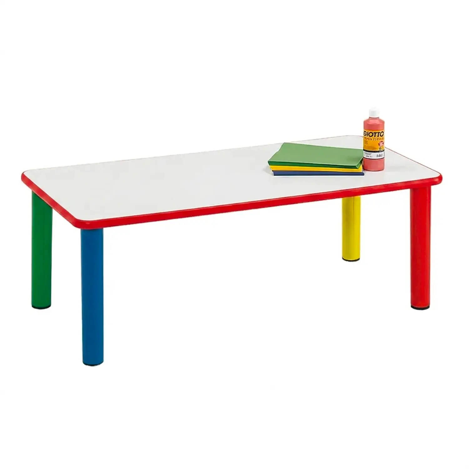Tavolo Scuola Infanzia Color Basic Rettangolare Misura 2 - Tavoli e Cattedre