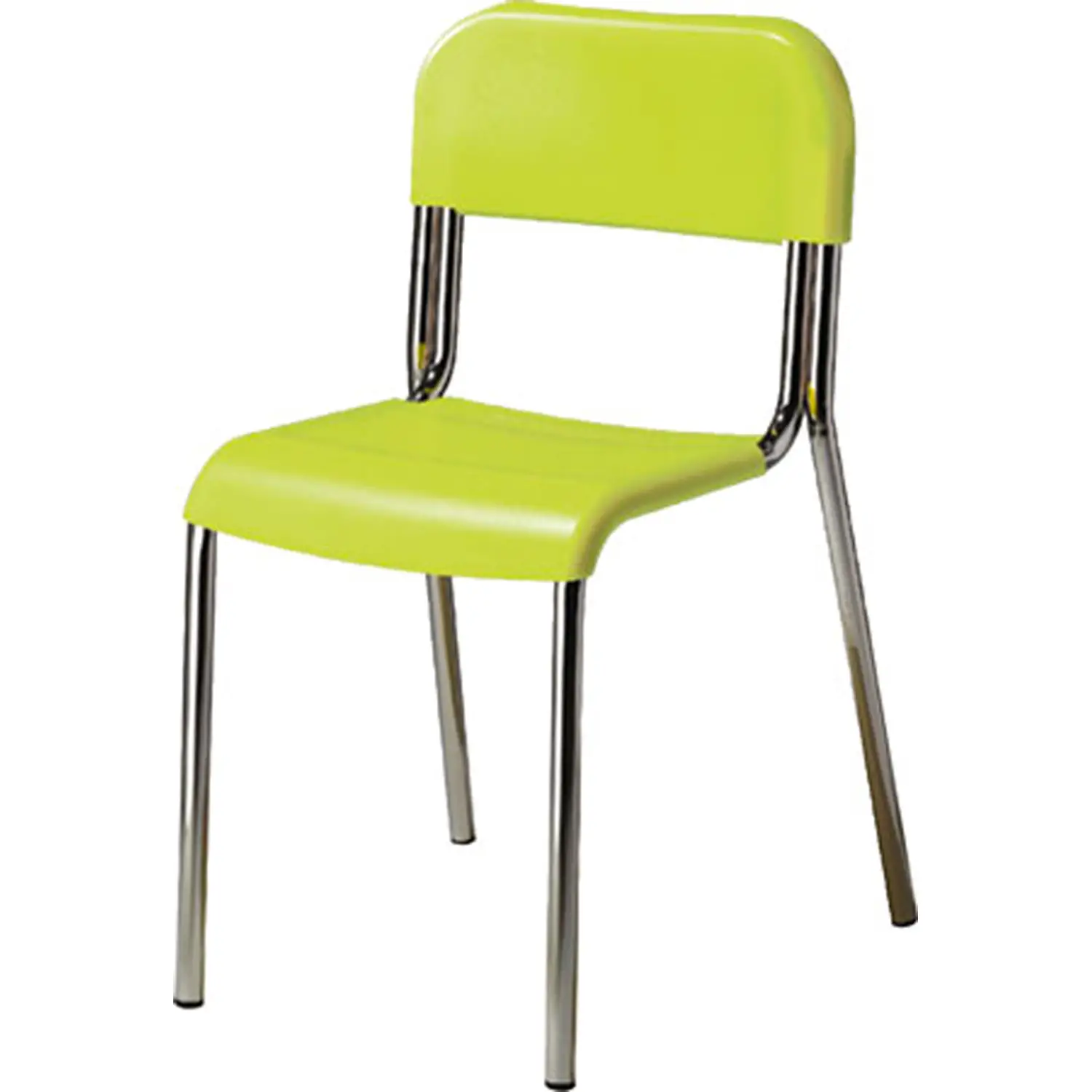 Sedia Infanzia Sara, Struttura Cromata, Seduta H 34 Cm. Verde Per Ambienti Scolastici - Sedie in plastica