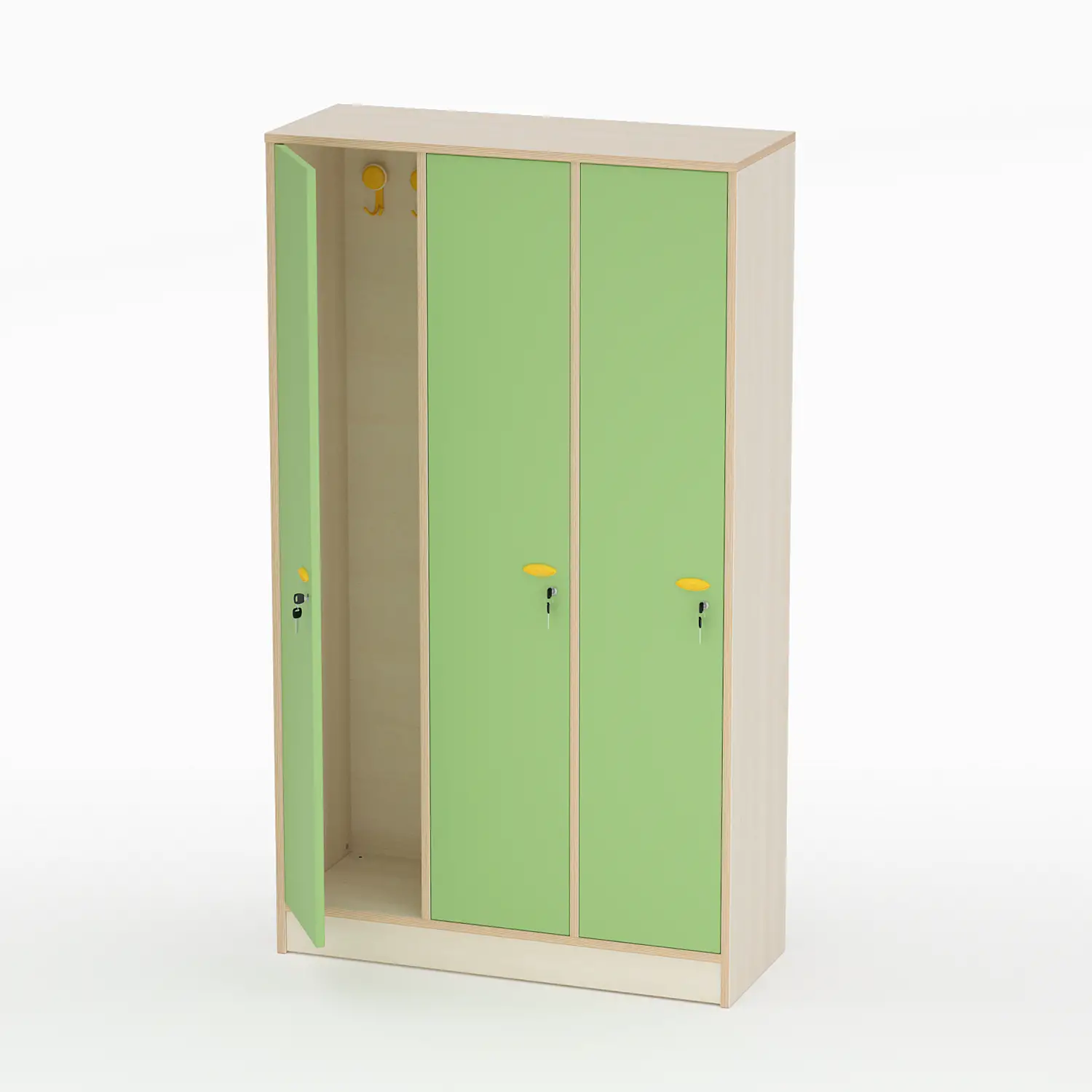 Mobile Scuola Spogliatoio Insegnante Forma Ante Verde - Conforme CAM - Arredo Nido e Infanzia