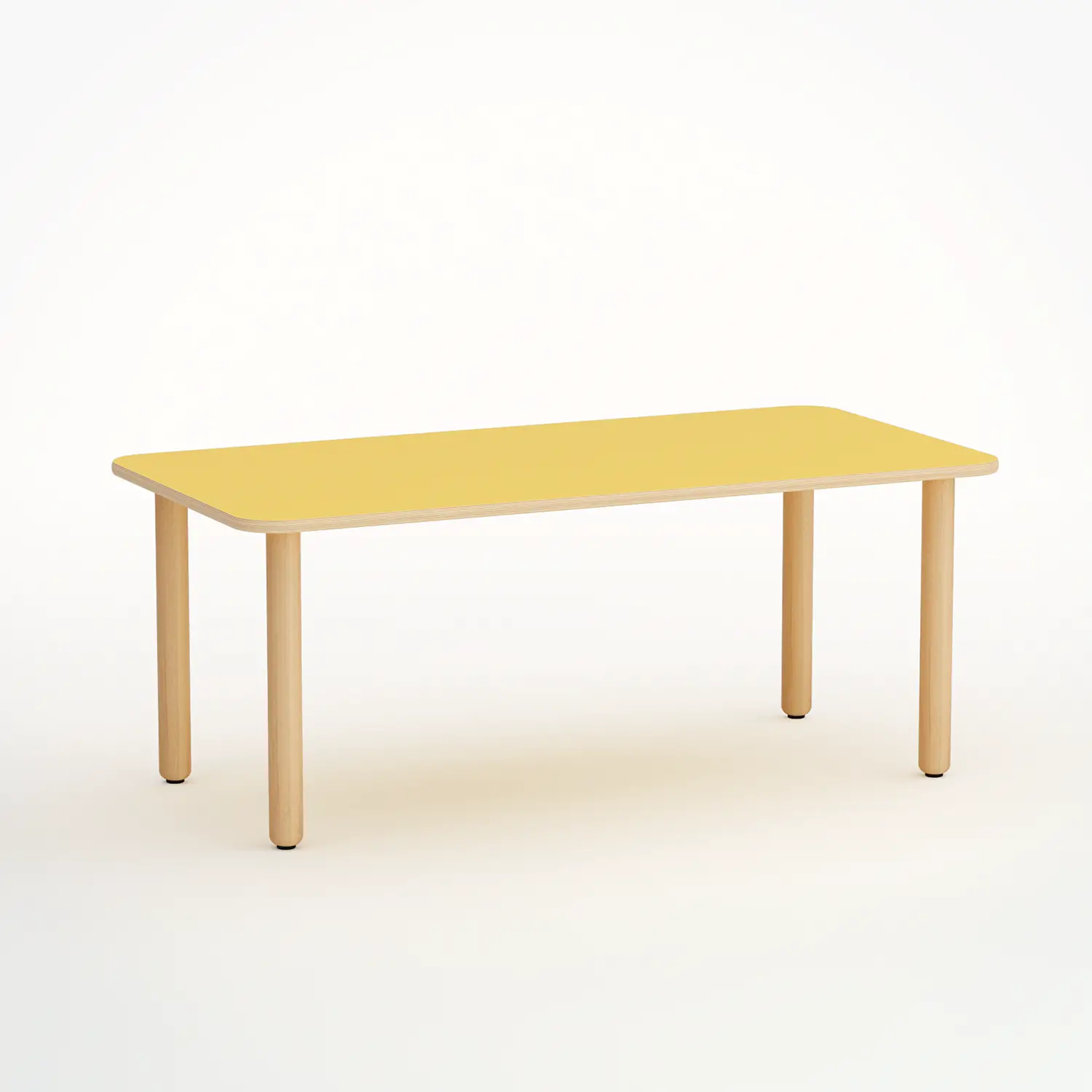 Tavolo Forma Rettangolare H 46 Cm - Misura 1 - Giallo Per Nidi D'infanzia - Conforme CAM - Tavoli e Cattedre