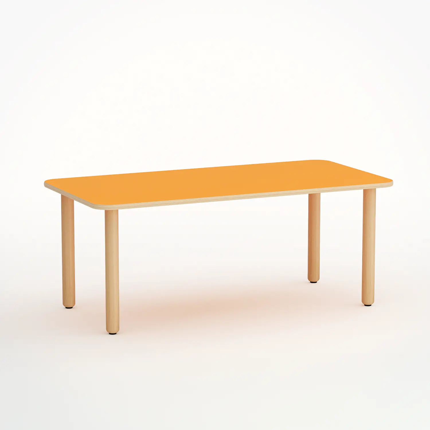 Tavolo Forma Rettangolare H 46 Cm - Misura 1 - Arancio Per Nidi D'infanzia - Conforme CAM - Tavoli e Cattedre