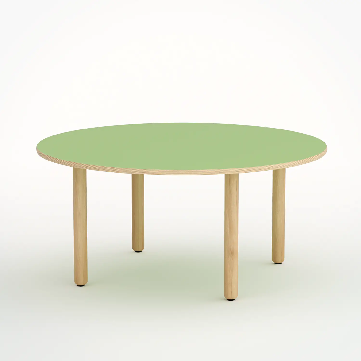 Tavolo Onda Circolare H 55 Cm - Misura 3 - Verde Per La Scuola Primaria - Conforme CAM - Tavoli e Cattedre