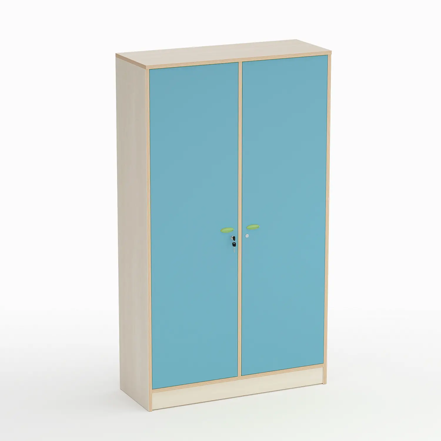 Mobile Scuola Infanzia Forma Armadio a 2 Ante Blu Orizzonte - Conforme CAM - Arredo Nido e Infanzia