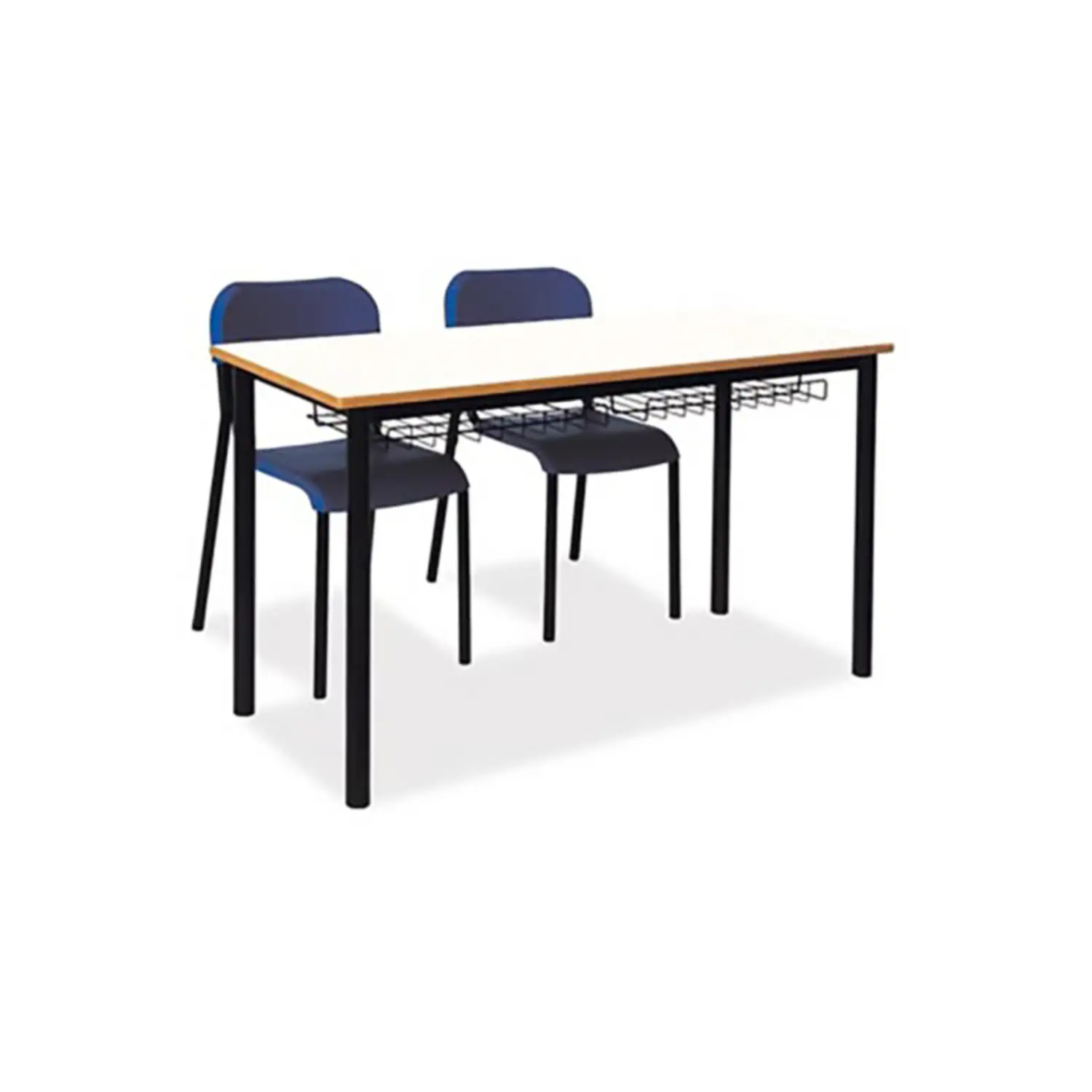 Banco Biposto 600 - Sottopiano In Griglia H 64 Cm. Per Ambienti Scolastici - Conforme CAM - Arredo scuola dell'obbligo