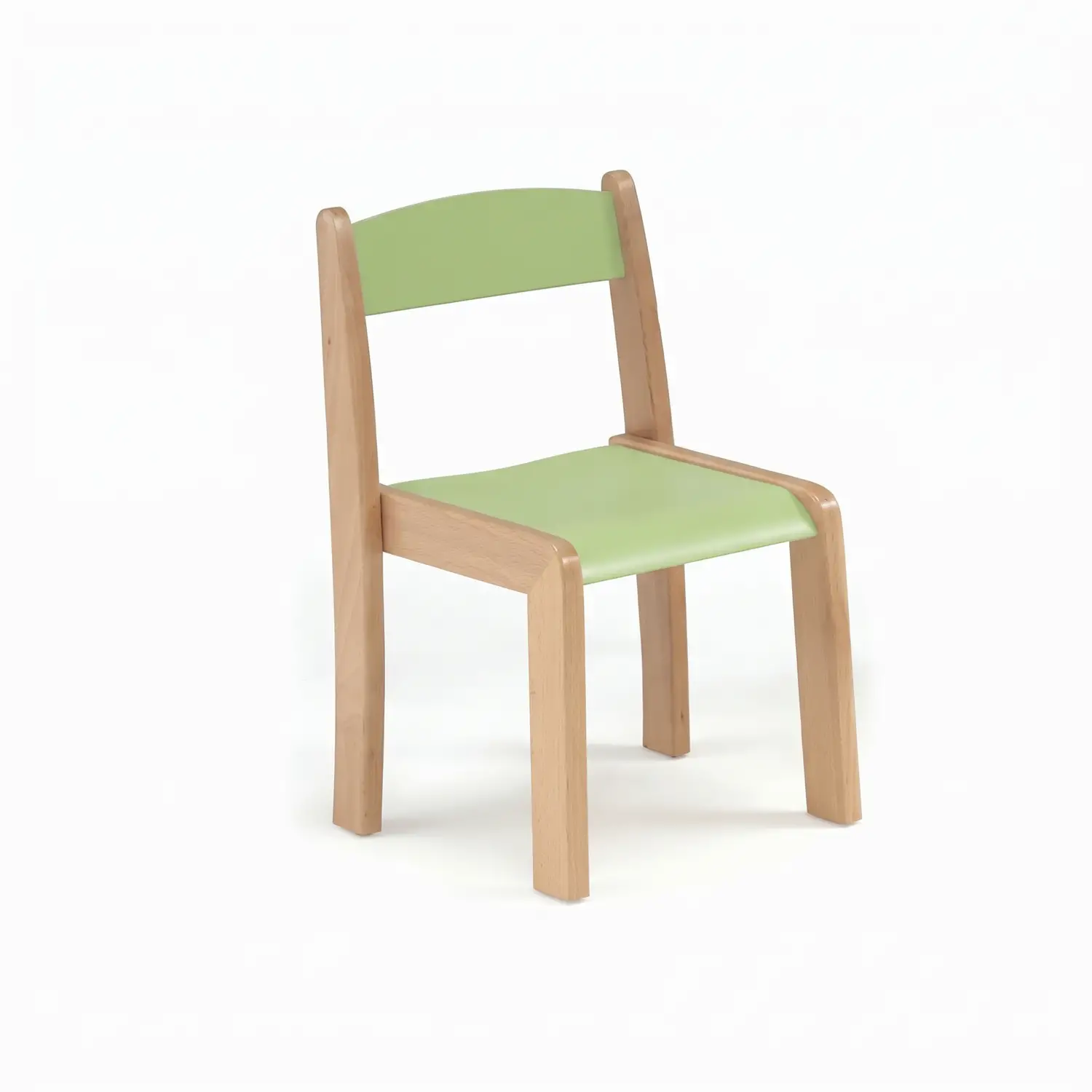 Sedia Bambini Nido e Infanzia Susy – Seduta 31 cm Verde, Impilabile e UNI EN 1729 - Sedie in legno