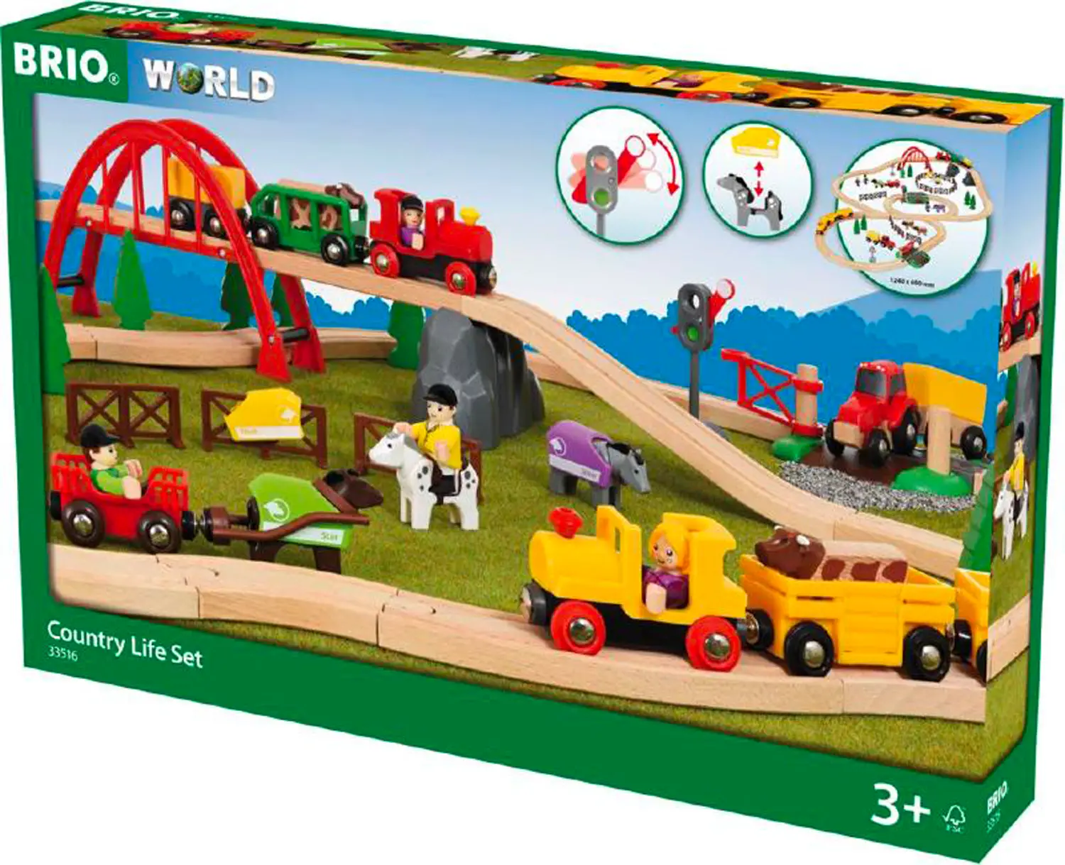 BRIO World Set Vita in Campagna – Avventure Educative nella Fattoria - Costruzioni in legno
