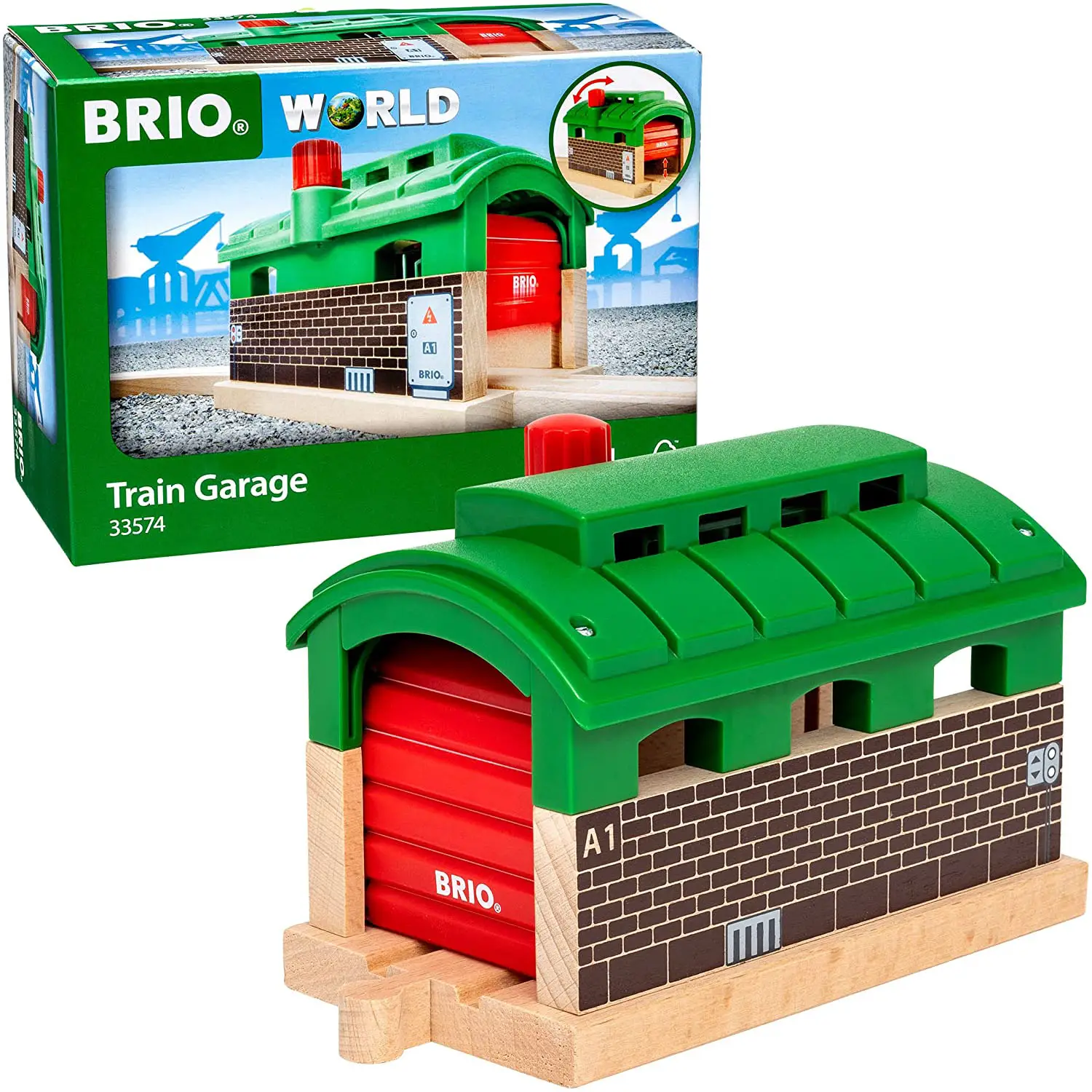 BRIO Rimessa dei Treni – Deposito Ferroviario per Circuiti in Legno - Costruzioni in legno