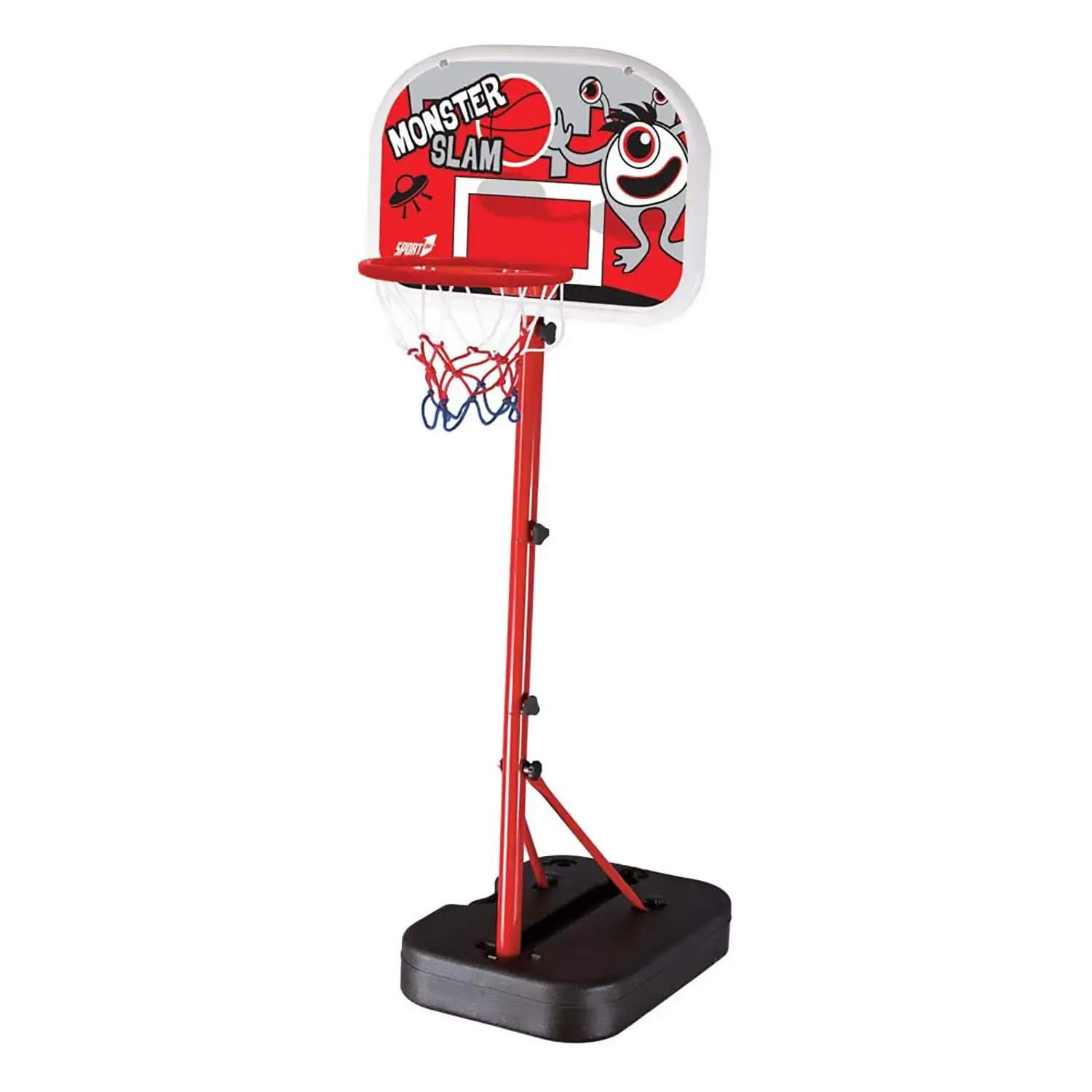 Piantana Basket Monster Slam – Canestro Regolabile da 138 a 166 cm - Attrezzature sportive