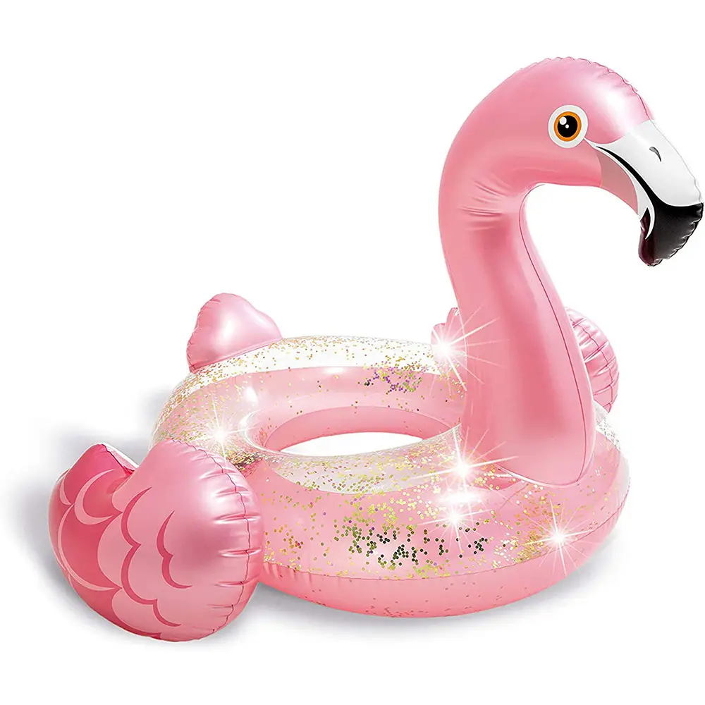 Salvagente Glitter Fenicottero cm. 99x89x71 - estivo mare
