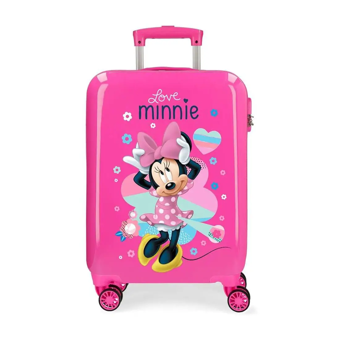 Disney Minnie Love Trolley Da Cabina Minnie Love Rosa Abs 55 Cm 4 Ruote - valige e borse da viaggio